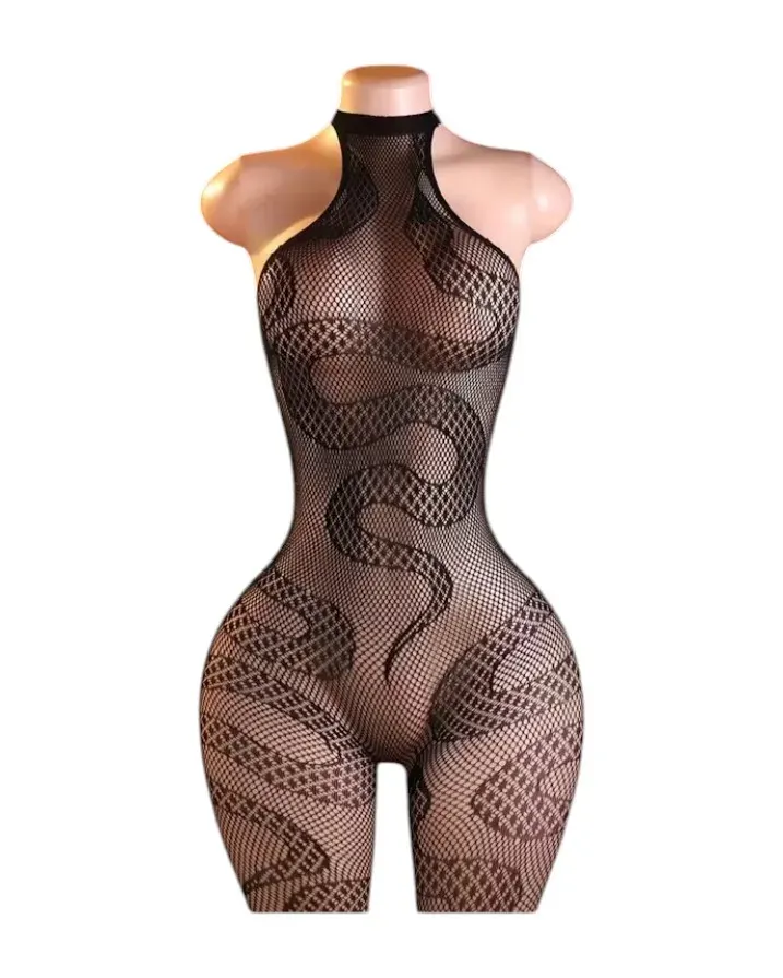 Lenceria Malla Corporal catsuit Enterizo Negro Cod 80441