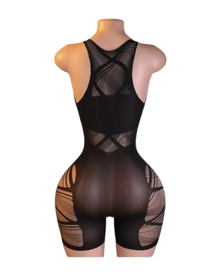 Lenceria Malla Corporal catsuit Enterizo Negro Cod 80502