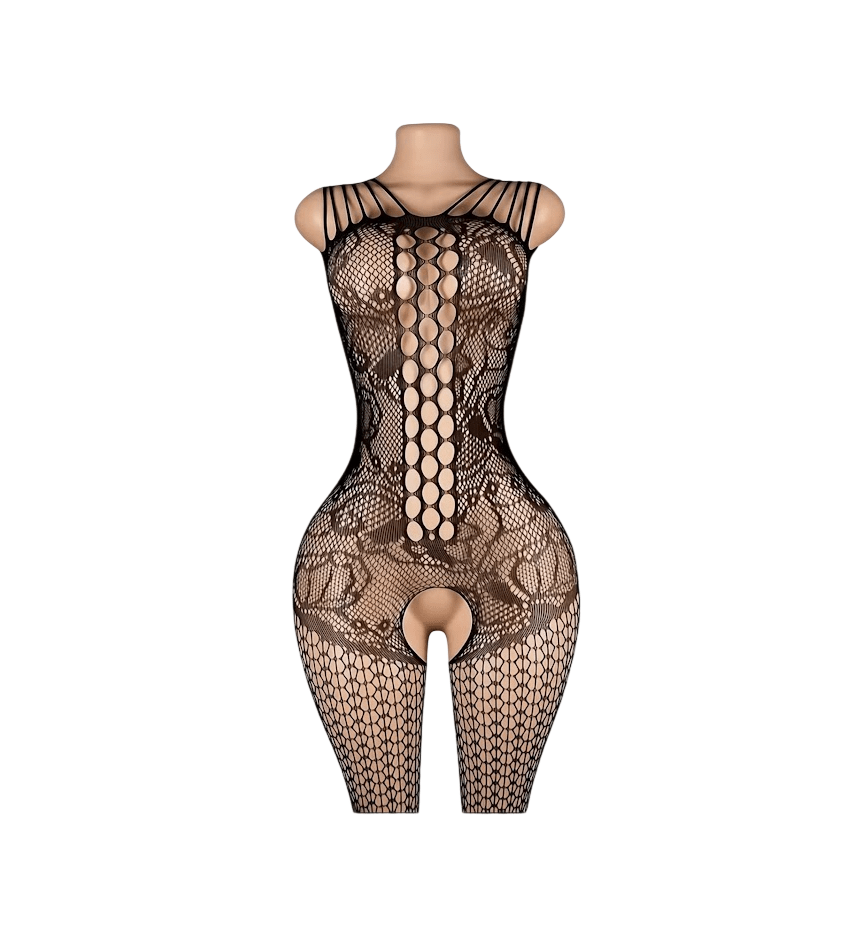 Lenceria Malla Corporal catsuit Enterizo Negro Cod 8191