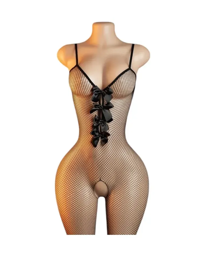 Lenceria Malla Corporal catsuit Enterizo Negro Cod 9212