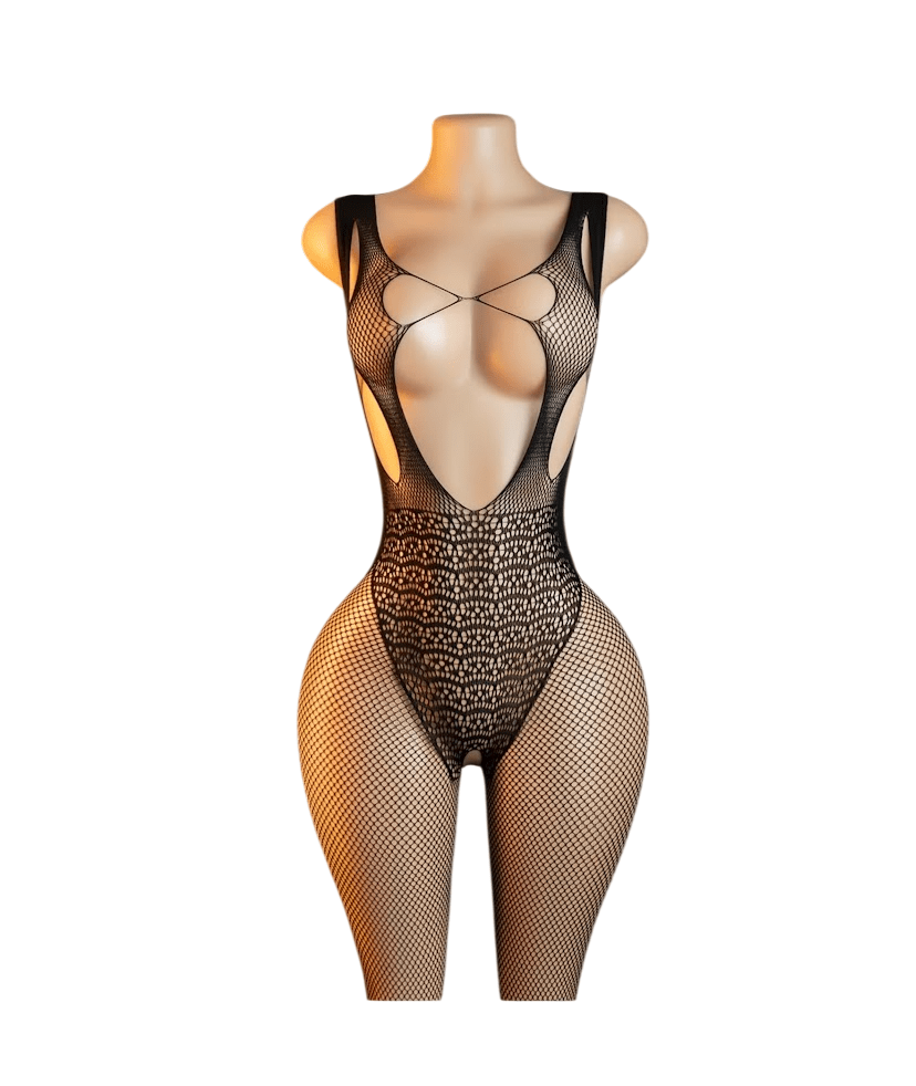Lenceria Malla Corporal catsuit Enterizo Negro Cod 953