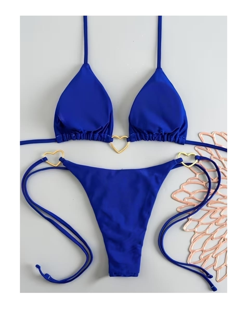 Ropa De Baño Mujer Mini Bikini Ely Azul1