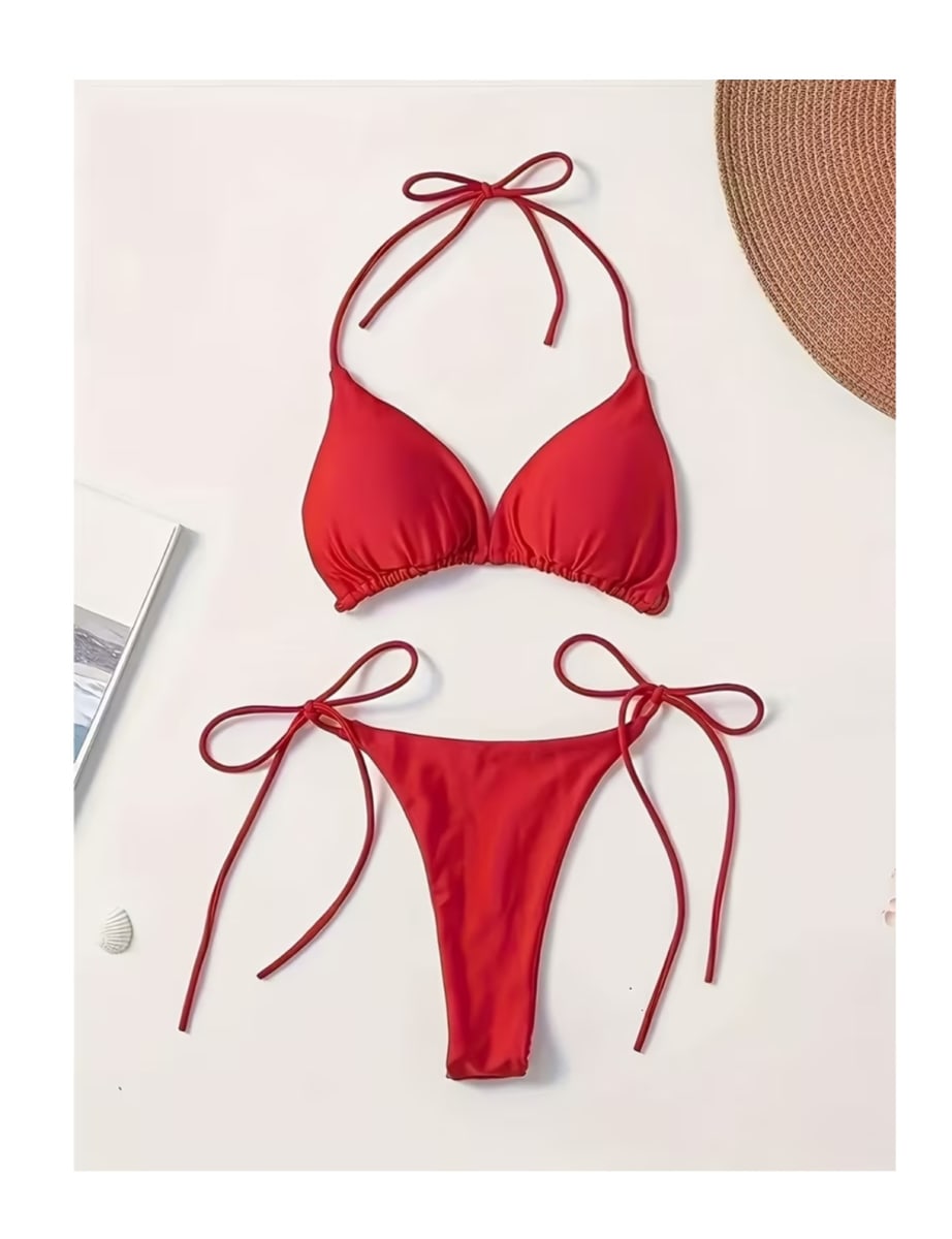 Ropa De Baño Mujer Mini Bikini Ody Rojo1