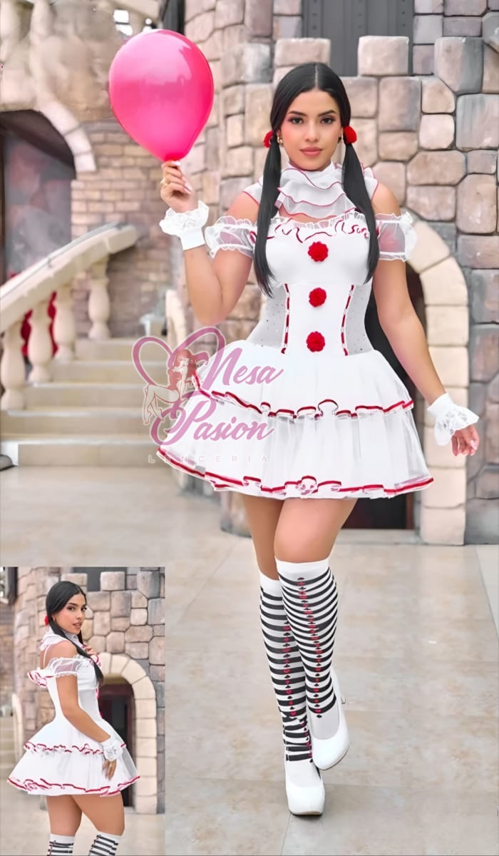 It Disfraz Pennywise Vestido Tutu Con Medias1
