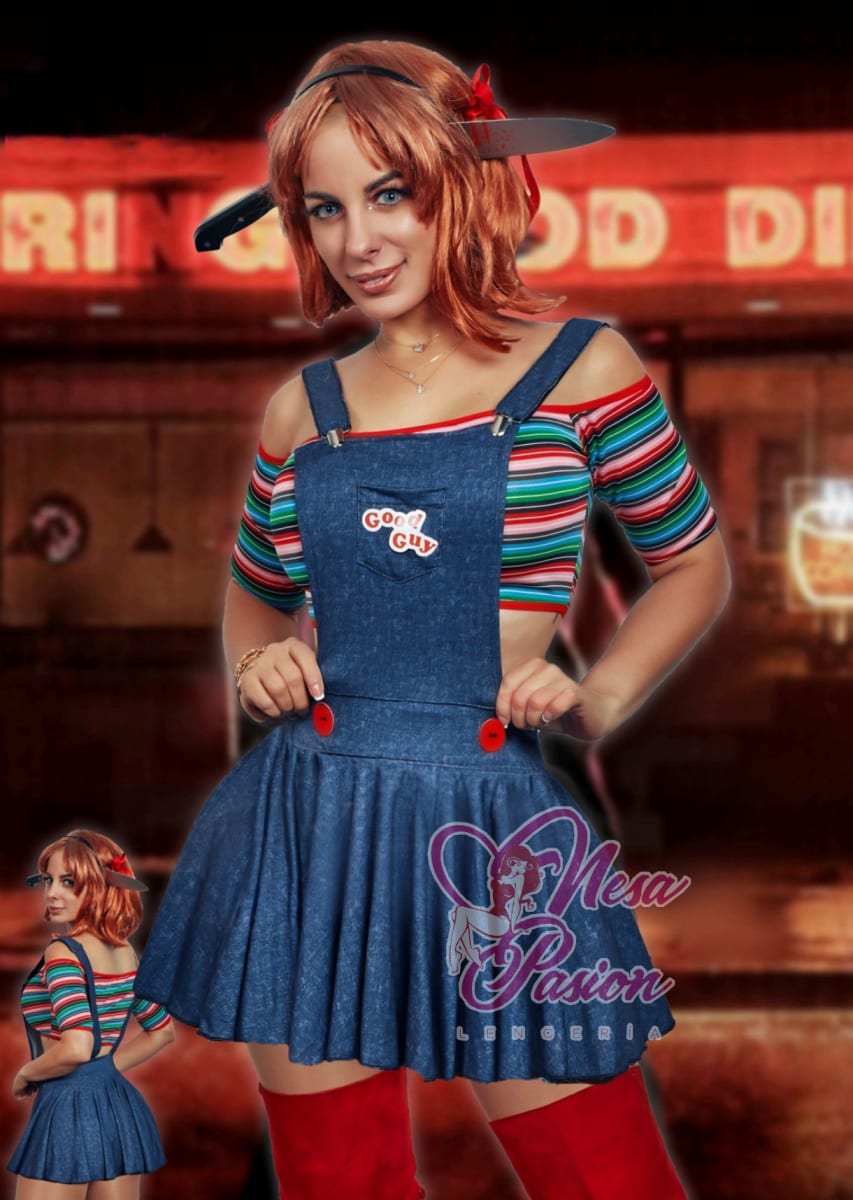 Chucky Disfraz Sexy Halloween Vestido Overol top1