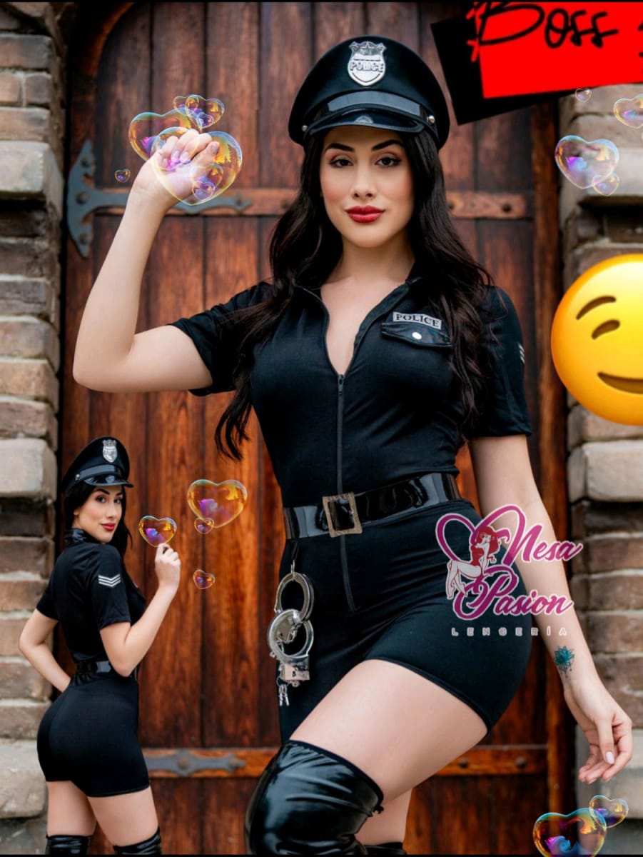 Policia Disfraz Sexy Halloween Enterizo1