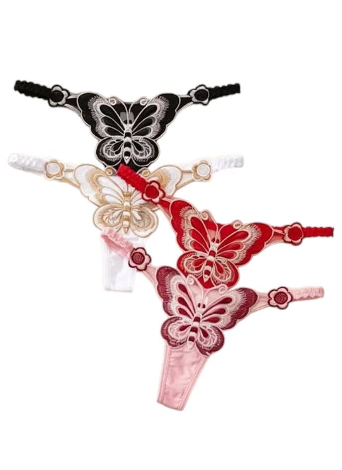 Lencería Sexy Semihilo Tul Licrado Con Aplique Mariposa1