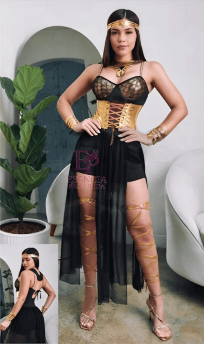 Diosa Disfraz Halloween Vestido Short2
