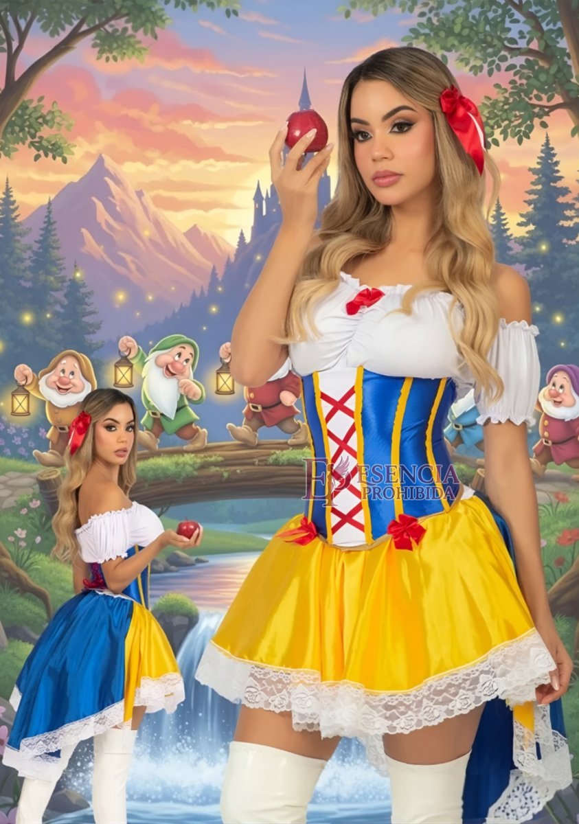 Blancanieves Cors Disfraz Sexy Halloween Corset Vestido1
