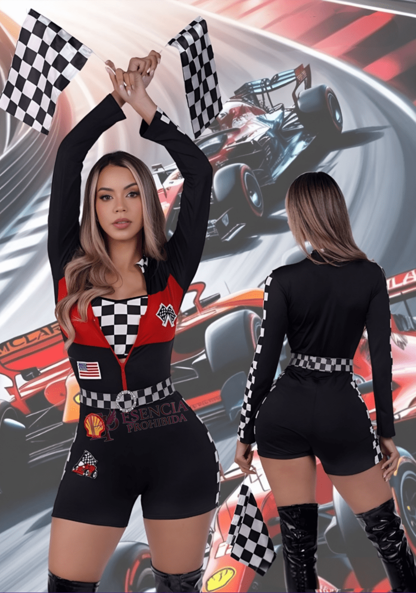 Formula 1 Sweet Disfraz Halloween Corredora Enterizo Short1