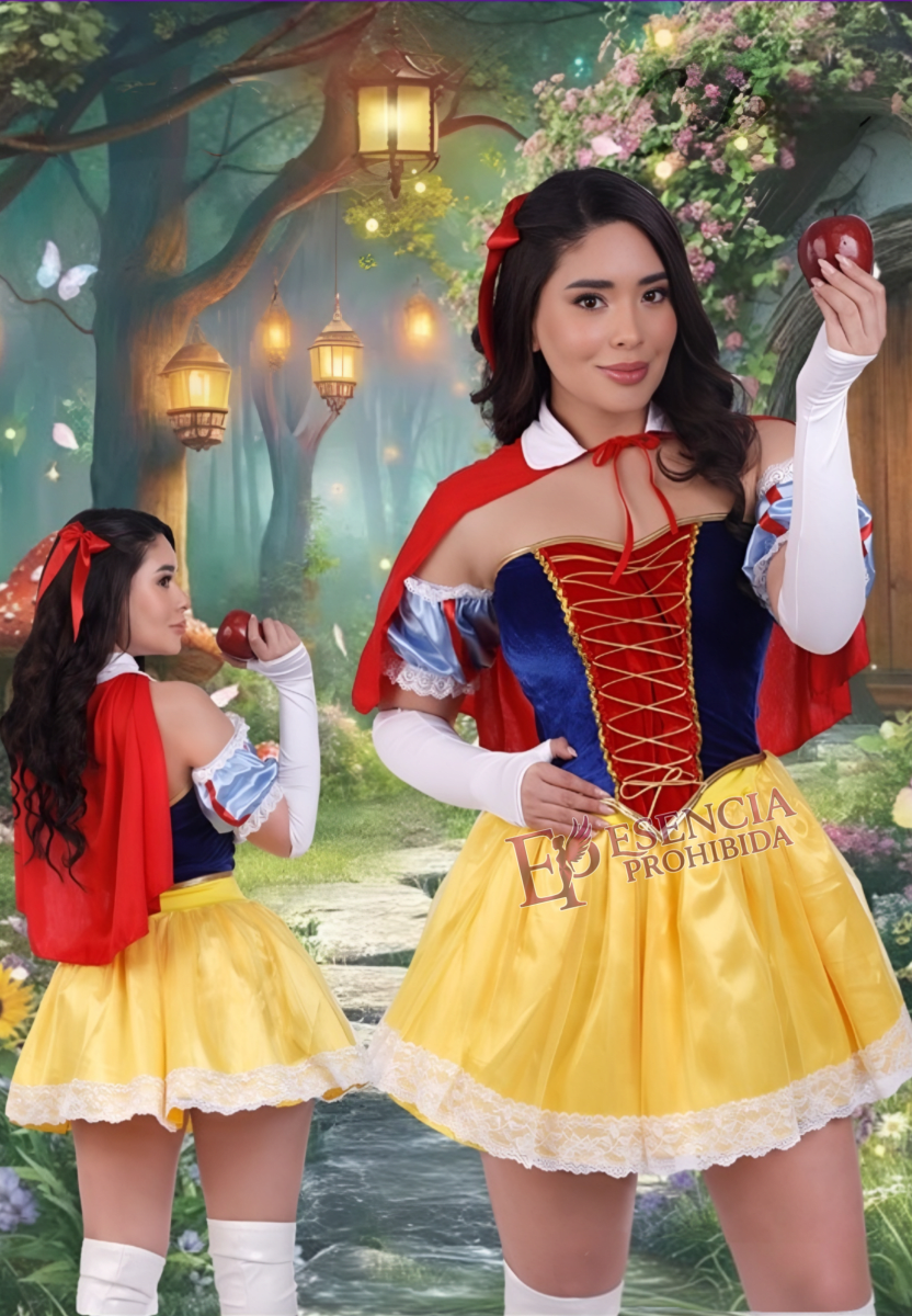 Blancanieves Disfraz sexy Halloween Corset Terciopelo1