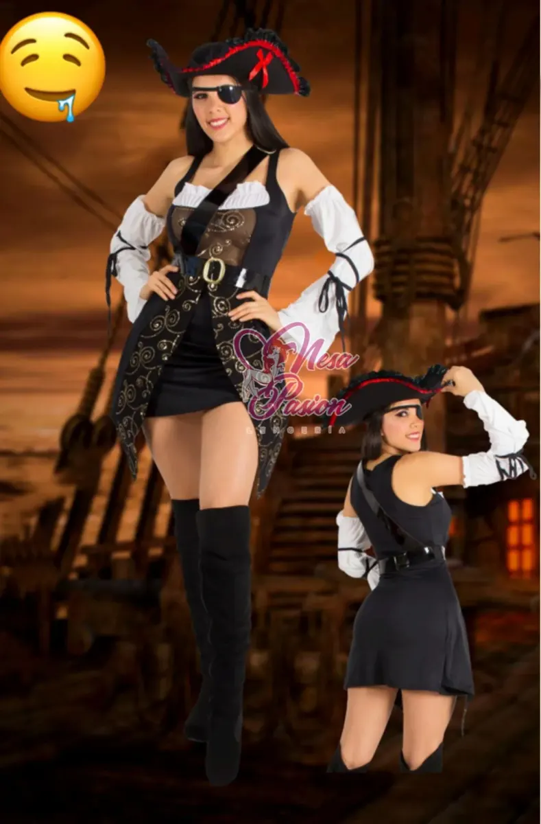 Pirata Disfraz Vestido Sexy Halloween Lenceria1