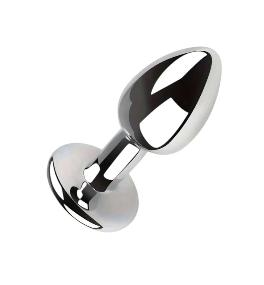 Plug Anal De Acero Inoxidable Con Piedra Brillante Varios Tamaños1