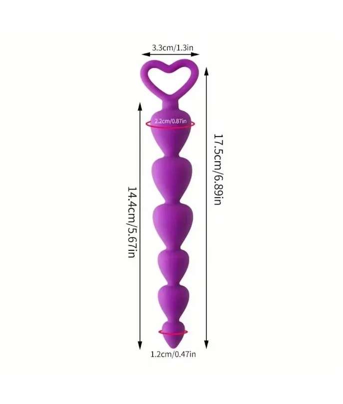 Plug Anal Morado T-91 de Silicona Juguete Erótico1