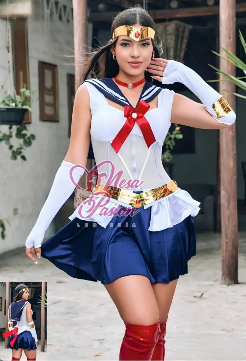 Sailor Moon Disfraz Vestido Sexy Halloween Lenceria1