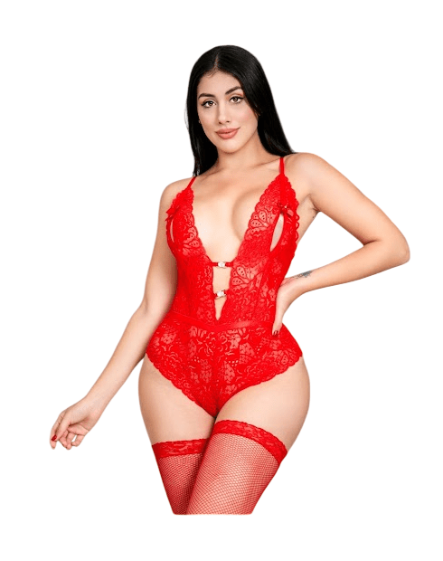 Body Lenceria Sexy Siempre Lista De Encaje Con Medias4