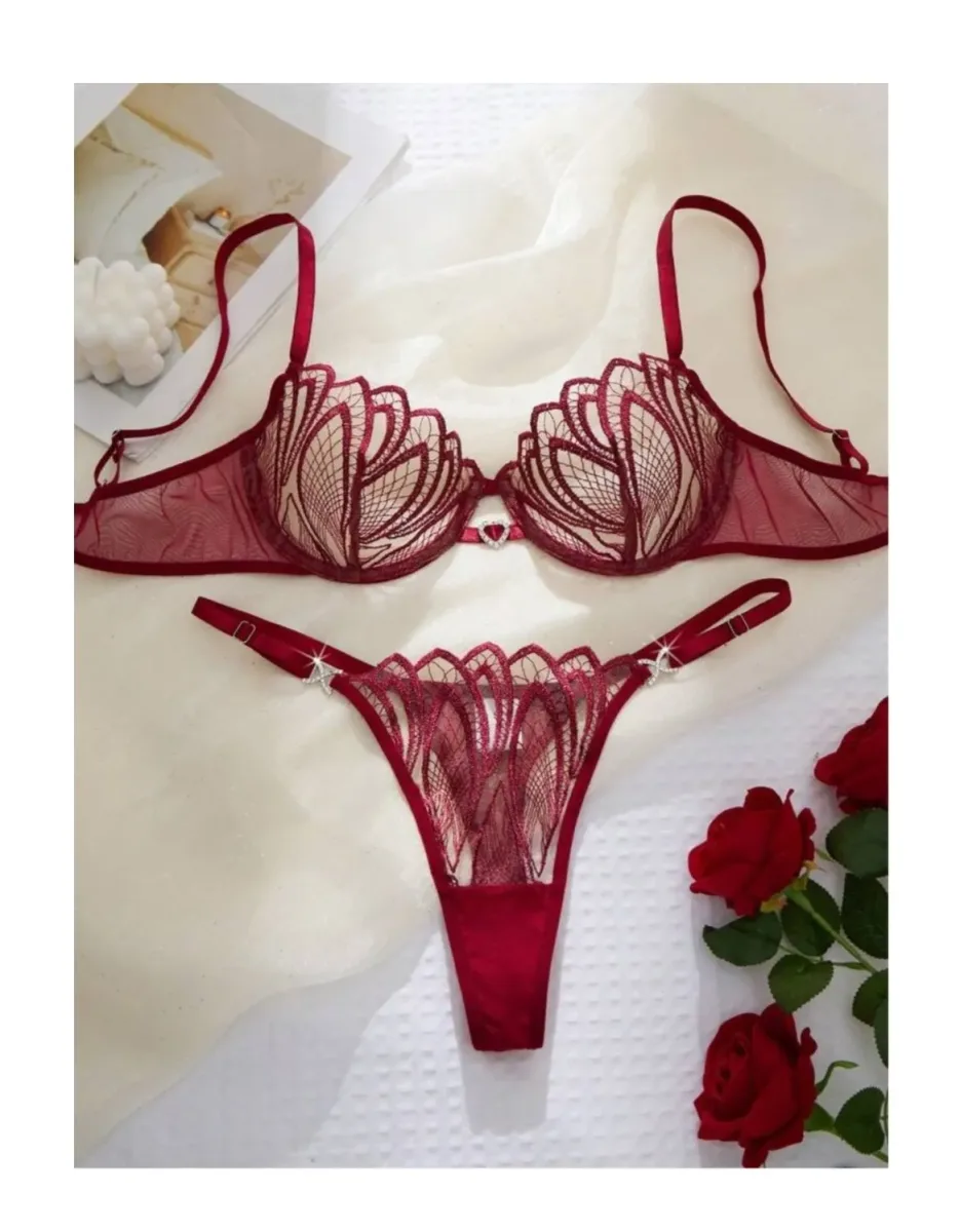 Conjunto Dos Piezas Lencería Brasier Tanga1