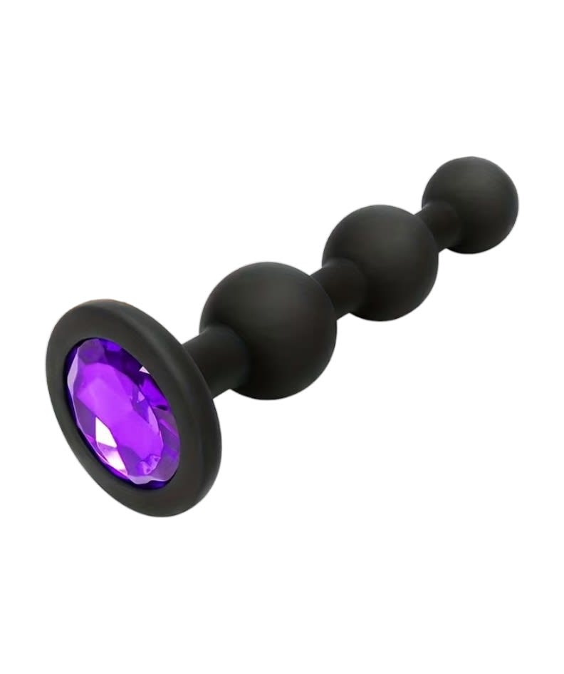 Plug Anal Silicona Estimulante Con Esferas Juguete Erótico1