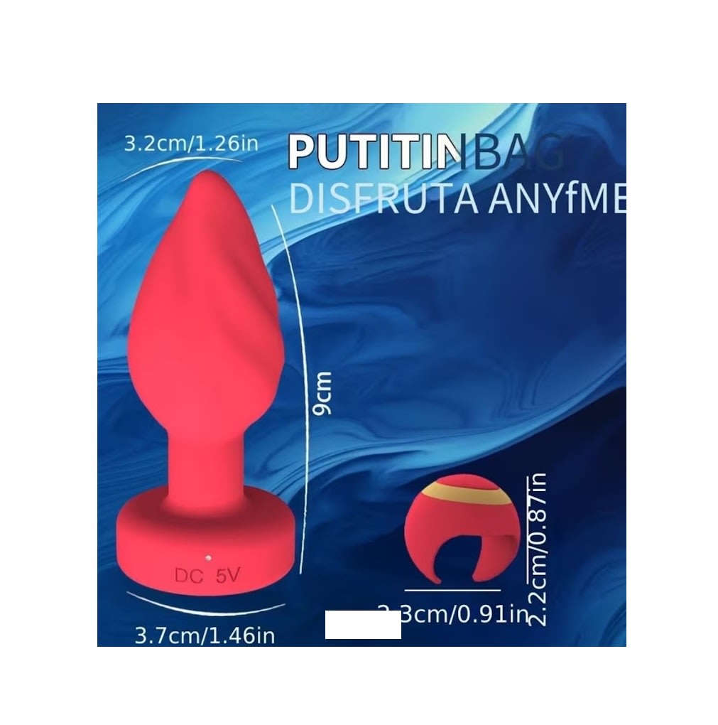 Plug Anal Vibrador Inteligente Control Juguete Erótico Recargable USB2