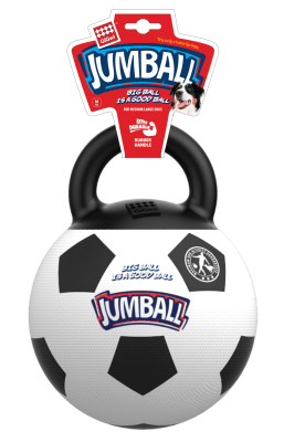 GIGWI JUMBALL FUTBOL/HANDLE WHITE/BLACK1