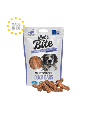 BRIT LETS BITE MEAT SNACKS DUCK BARS 80 GR1