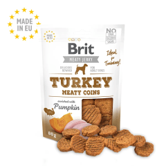 BRIT JERKY TURKEY MEATY COINS - MONEDAS CARNOSAS DE PAVO