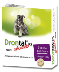 DRONTAL PS SABORIZADO hasta 10 kg x 2 tab