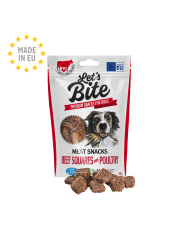 BRIT LETS BITE MEAT SNACKS BEEF SQUARES WITH POULTRY 80 GR