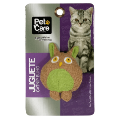 PET CARE - JUGUETE PARA GATOS BUHO CON CATNIP