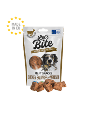BRIT LEST BITE MEAT SNACKS CHICKEN SQUARES WITH VENISON 80 GR