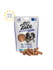 BRIT LETS BITE MEAT SNACKS DUCK BARS 80 GR