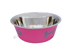 COMEDERO DISEÑO HUELLITA ROSADO