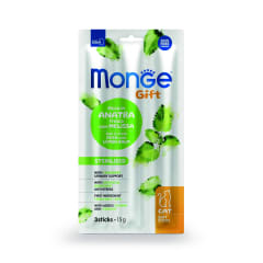 MONGE GIFT SOFT STICKS STERILISED CAT PATO Y TORONJIL