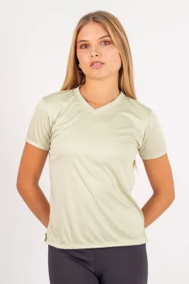 Active Dry V Tee Champagne1