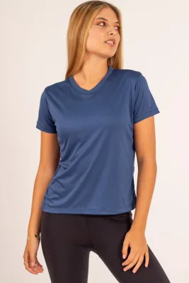 Active Dry V Tee Azul indigo1