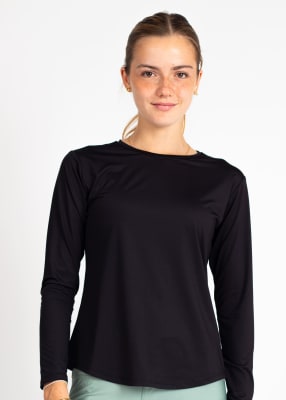 Alcyone Long Sleeve Tee - Cuello redondo negro1