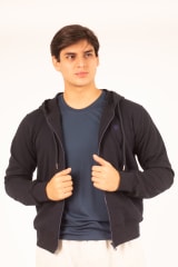 French Terry Jacket Men Azul marino