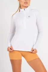 Aura Half Zip Jacket Blanco
