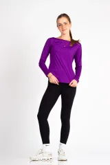 Alcyone Long Sleeve Tee - Cuello Ojal Morado