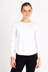 Alcyone Long Sleeve Tee - Cuello redondo Blanco