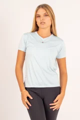 Active Dry V Tee Aqua