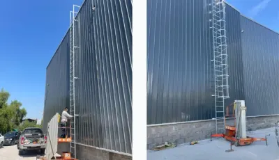 Instalación de Escalera Exterior de 10 m en Galpón Industrial – Colina, Santiago