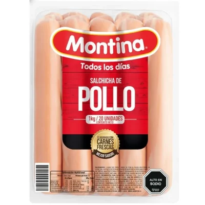 Salchicha De Pollo Montina 20 Un1