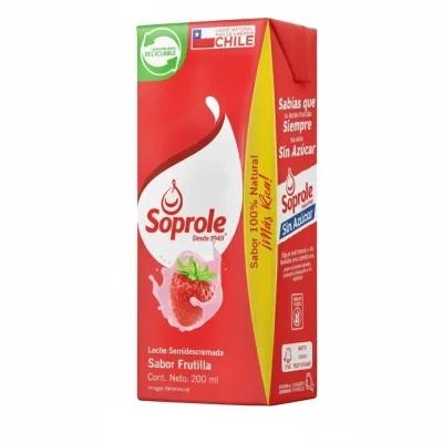 Leche Individual Frutilla Soprole 200 ml1