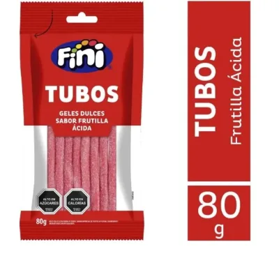 Tubos Fini Frutilla Acida 80 g1