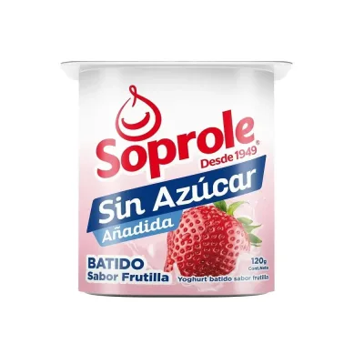 Yoghurt Sin Azucar De Frutilla Soprole 120 g1