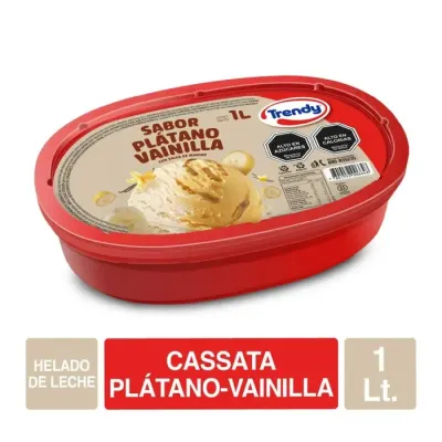 Cassata Platano Vainilla Trendy 1 Lt1