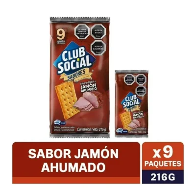 Club Social Jamon Ahumado 216 g1