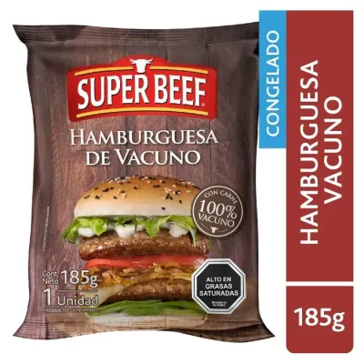 Hamburguesa 185 g Super Beef1