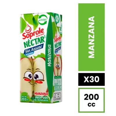 Jugo Cajita Soprole Sabor Manzana 200 Cc1